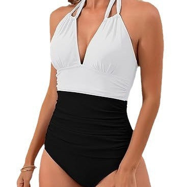 Round Neck One Piece Swimsuit