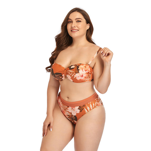 Floral Print High Waist Bikini