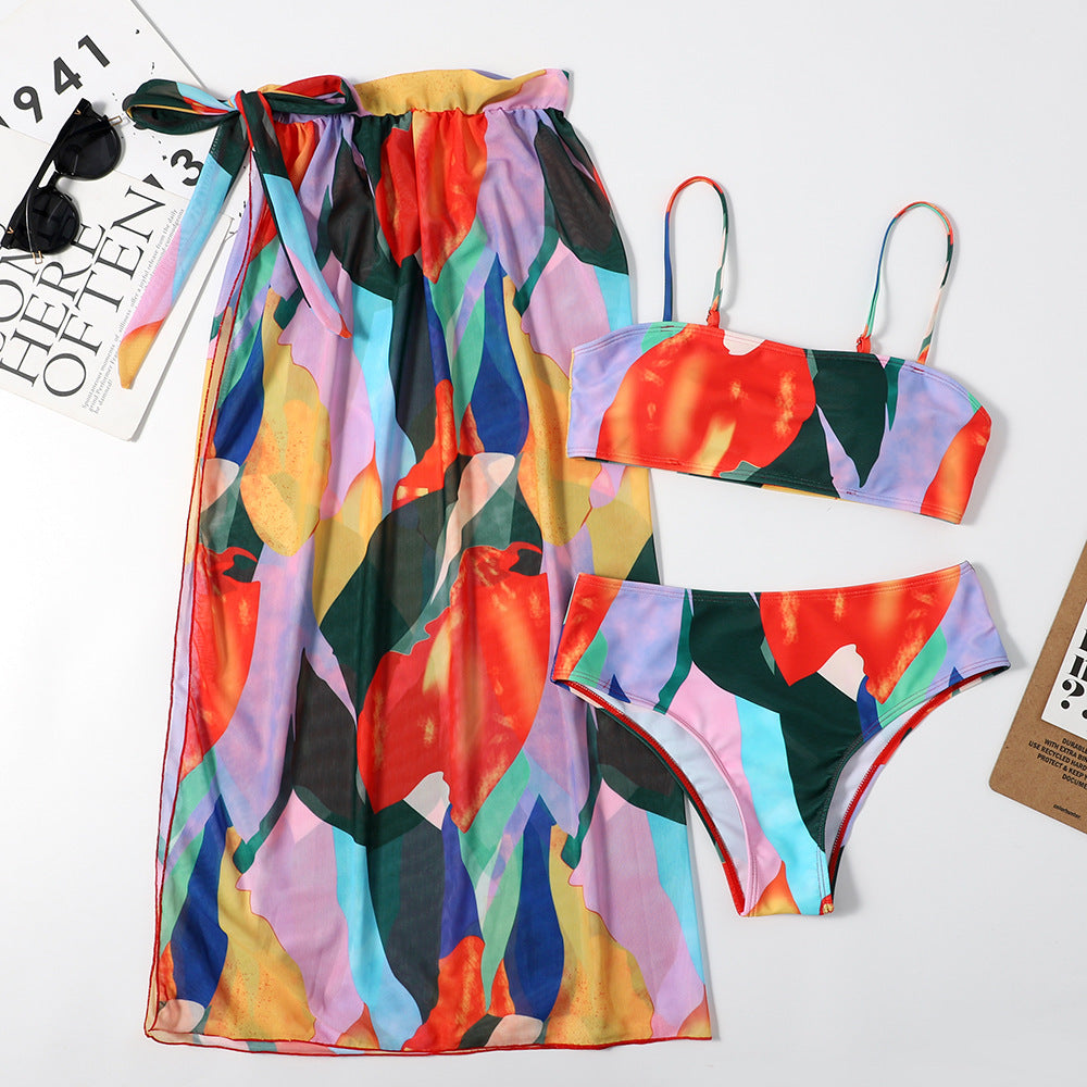 New Three-Piece Multi Color Swimsuit