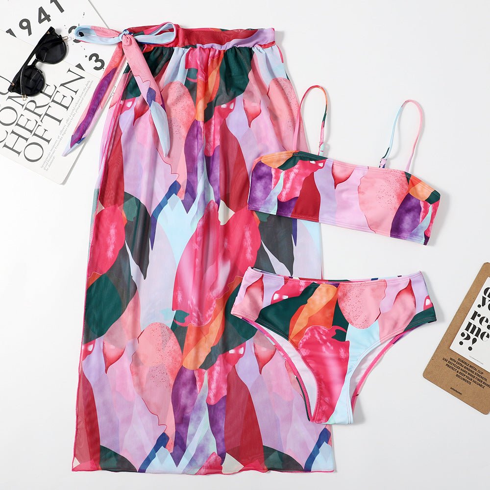 New Three-Piece Multi Color Swimsuit