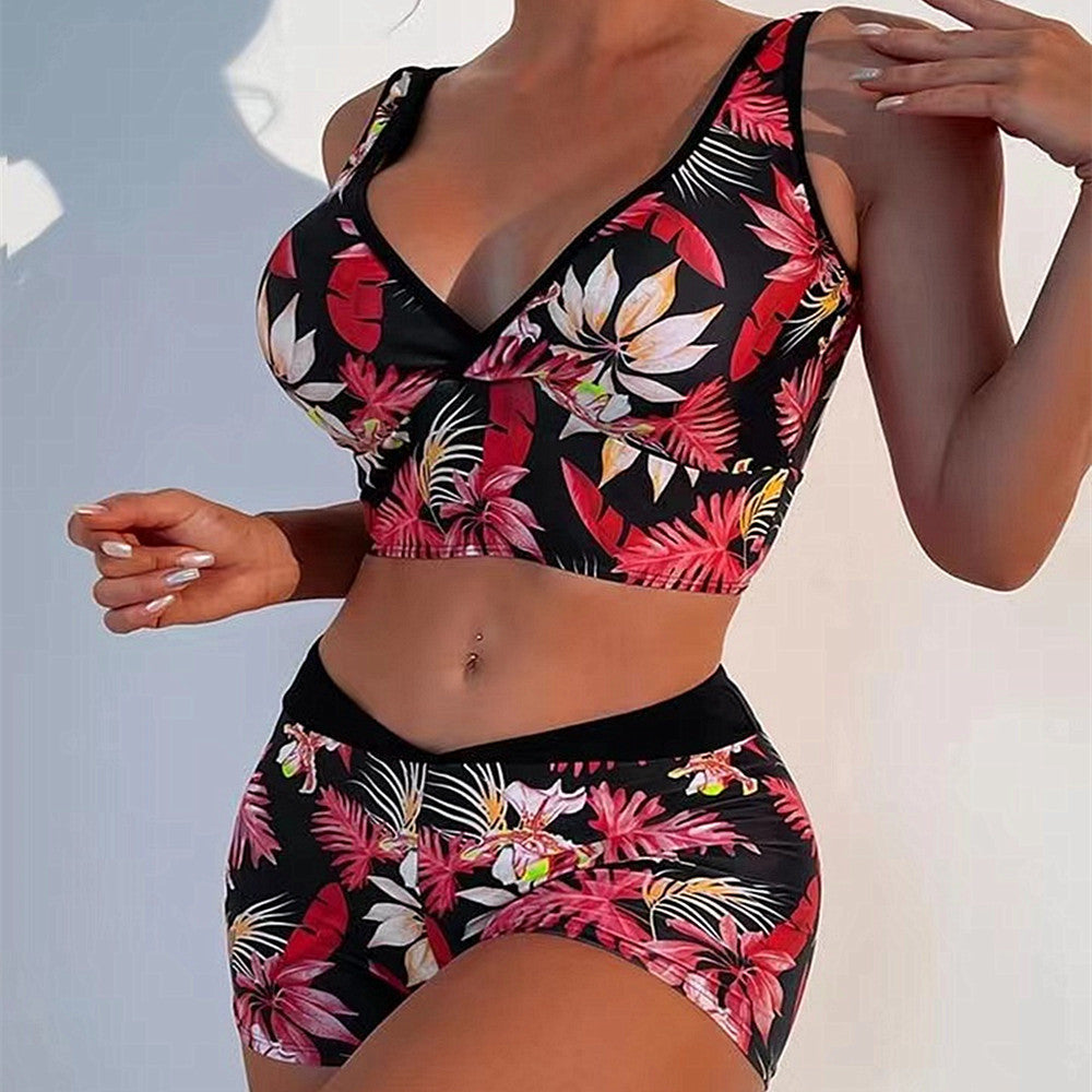 Two-piece Multi-color Short Bikini