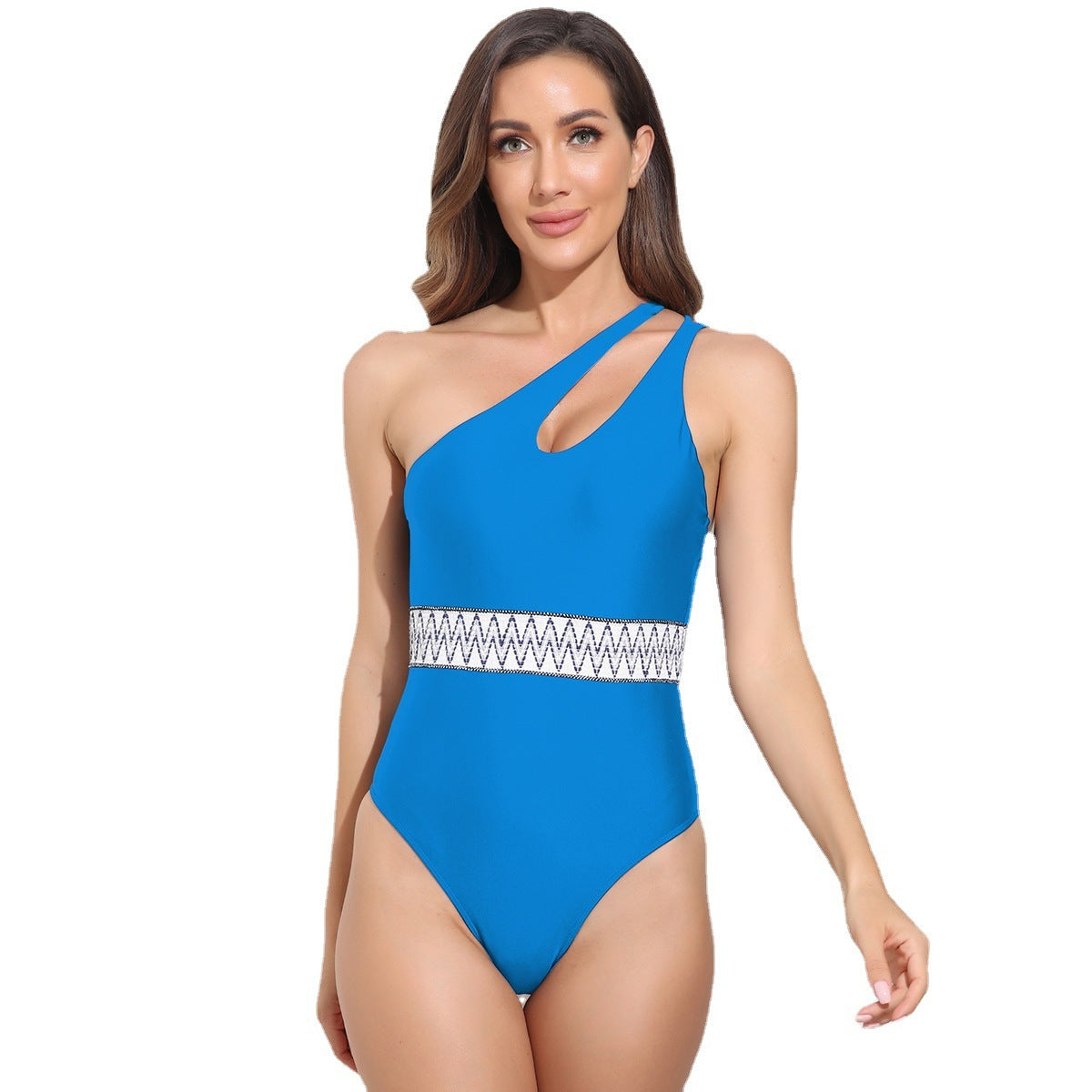 Double One Shoulder Swimsuit