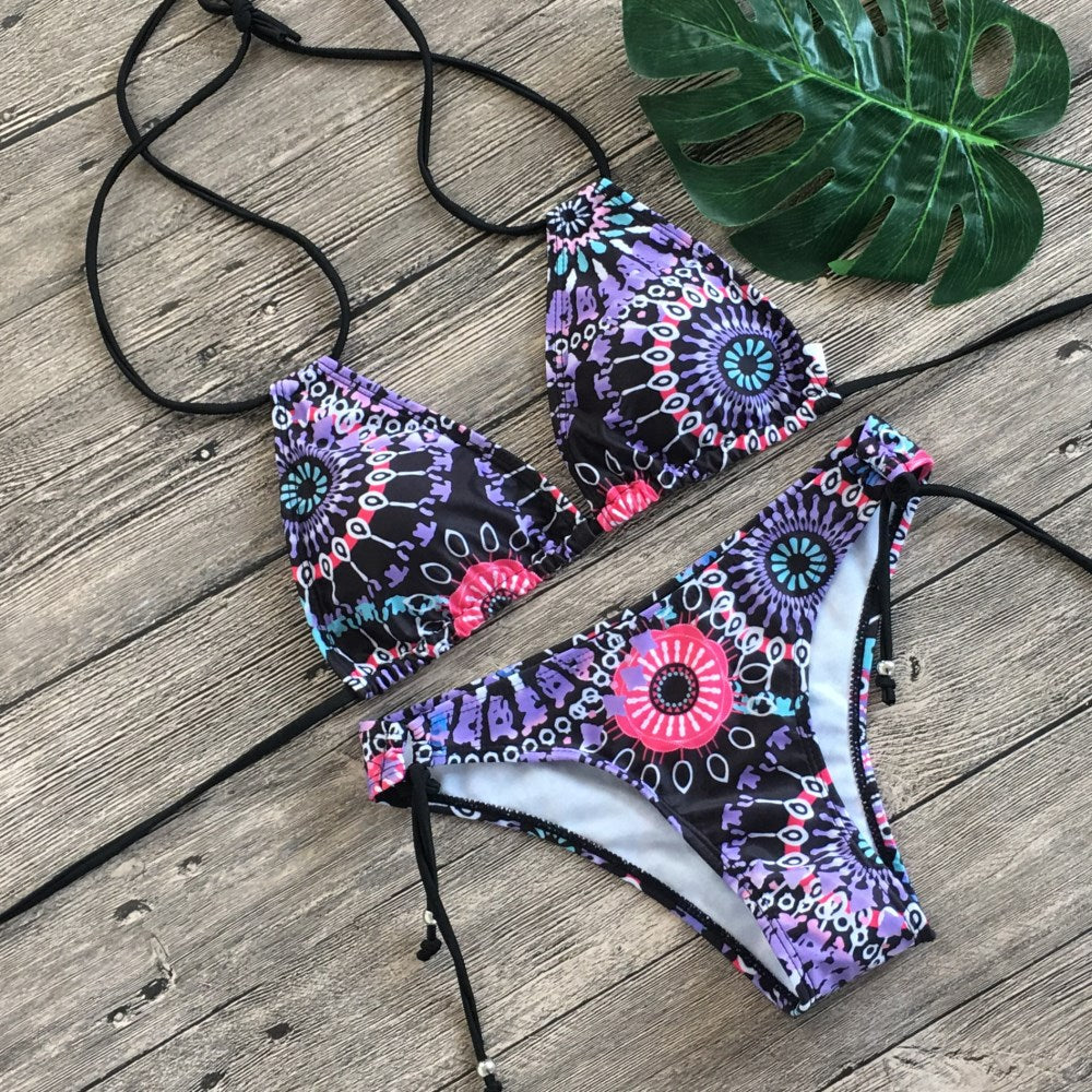 Floral multicolor bikini