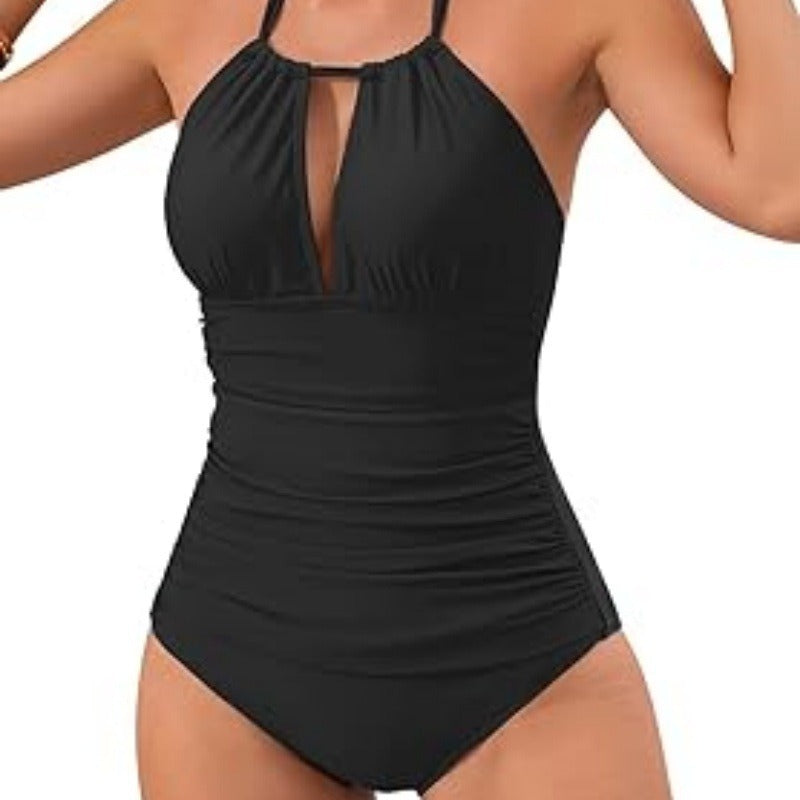 Round Neck One Piece Swimsuit